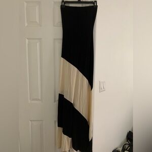 Express Black and Cream Maxi Dress